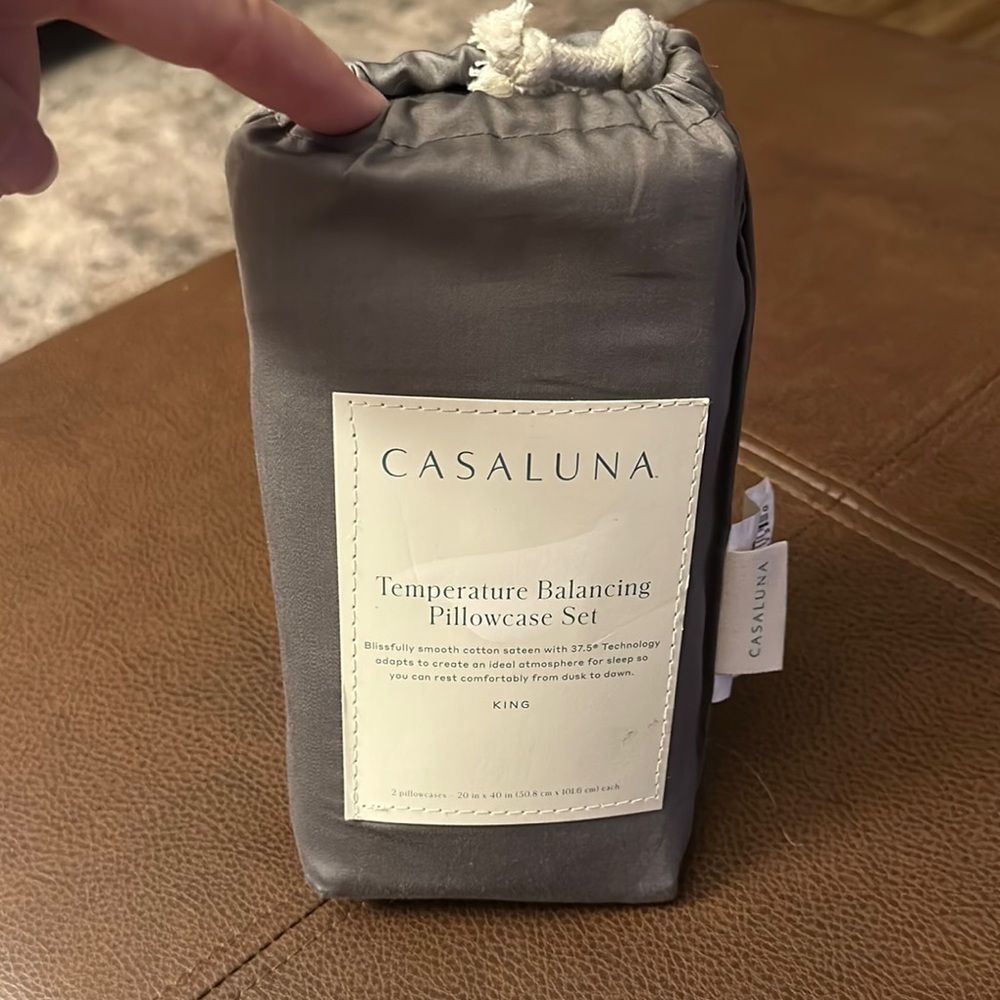Casaluna Charcoal Pillowcase Set